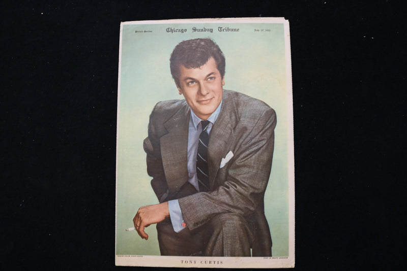 1952 JULY 27 CHICAGO SUNDAY TRIBUNE MAGAZINE - TONY CURTIS COVER - E 26261