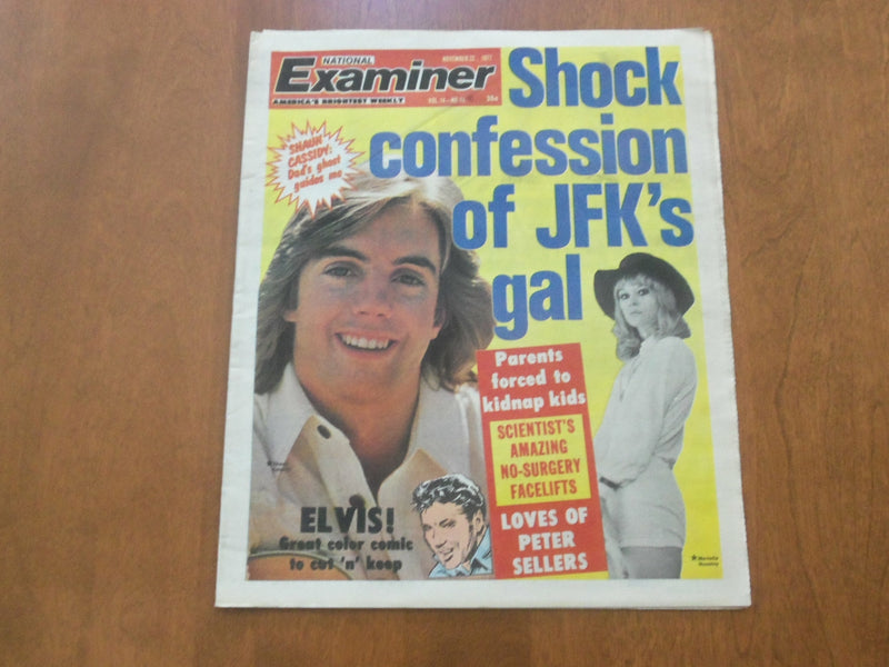 1977 NOVEMBER 22 NATIONAL EXAMINER NEWSPAPER - ELVIS, COLOR COMIC - NP 4719