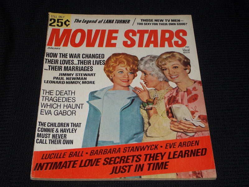 1968 JANUARY MOVIE STARS MAGAZINE - BALL ARDEN & STANWYCK FRONT COVER - E 3903