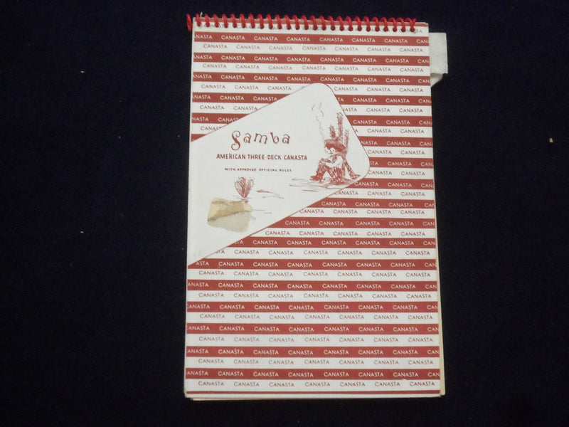 1952 SAMBA AMERICAN THREE DECK CANASTA W/RULES SOFTCOVER-94 SCORESHEETS - J 9633