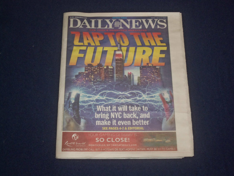 2021 JANUARY 3 NEW YORK DAILY NEWS NEWSPAPER - BRING NYC BACK & MAKE IT BETTER