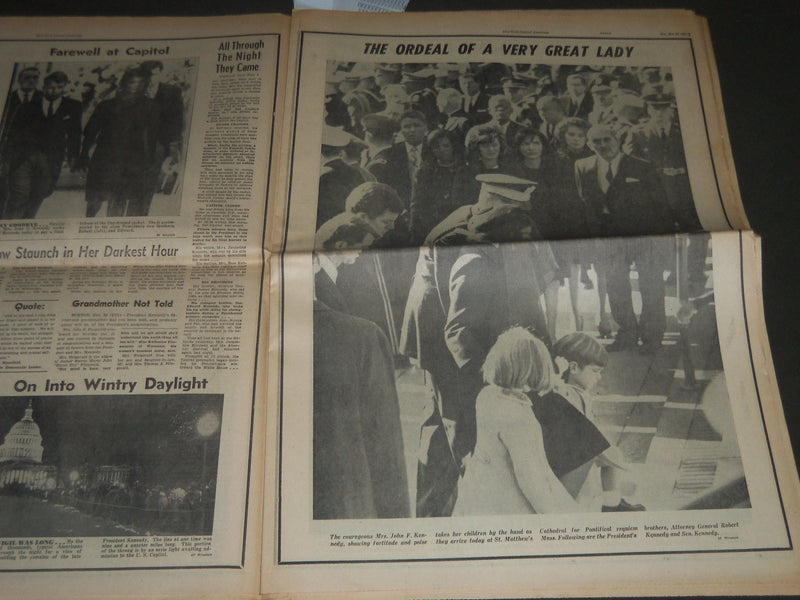 1963 NOV 25 NEW YORK JOURNAL AMERICAN - THE NATION STOOD STILL - JFK - NP 2397