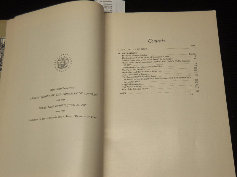 1947 THE STORY UP TO NOW THE LIBRARY OF CONGRESS 1800-1946 INSCRIBED BOOK- K 573