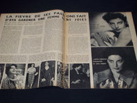 1962 JANUARY 3 CINEMONDE MAGAZINE - AVA GARDNER COVER - E 24865