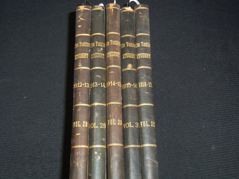 1912-1917 YANKTON STUDENT NEWSPAPER VOLUME LOT OF 5 - SOUTH DAKOTA - KD 3396B