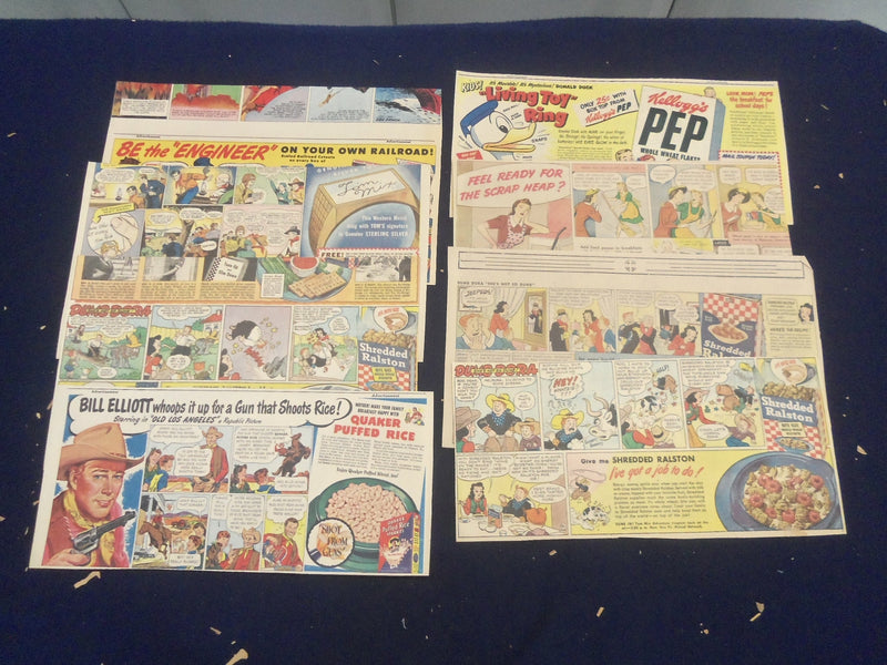 1930'S-1940'S CEREAL COLOR COMICS ADVERTISEMENTS - LOT OF 31 - NP 5250