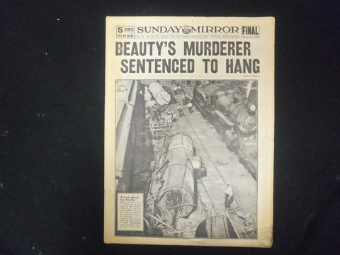 1936 AUGUST 23 NY SUNDAY MIRROR - BEAUTY'S MURDERER SENTENCED TO HANG - NP 2325