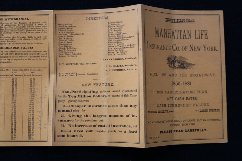 1881 MANHATTAN LIFE INSURANCE CO. OF NEW YORK REPORT - K 1976