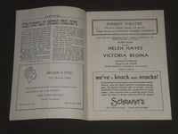 1938 DECEMBER 26 THE PLAYGOER HELEN HAYES IN VICTORIA REGINA PROGRAM - J 2409