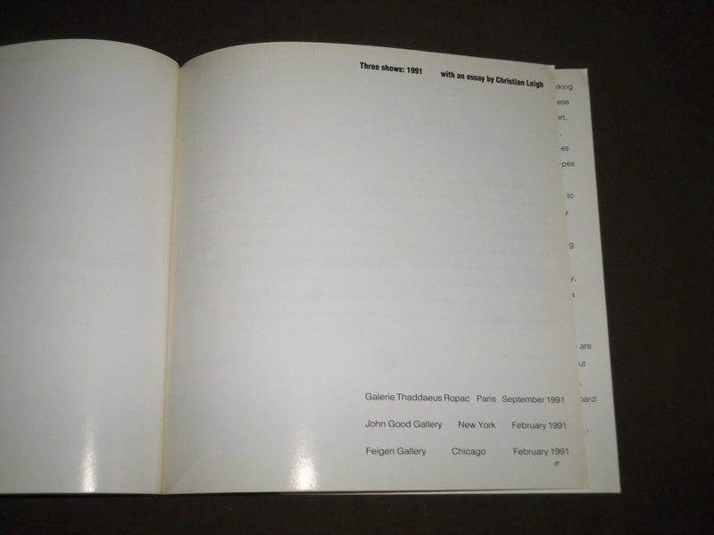 1991 DAVID ROW THREE SHOWS HARDCOVER CATALOG - NICE PRINTS - KD 5016