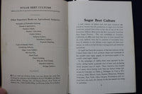 1910 SUGAR BEET CULTURE SOFTCOVER BOOK - K 1378