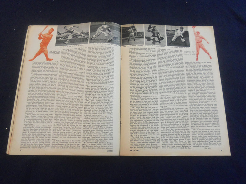 1942 JULY 4 LIBERTY MAGAZINE - GREAT ILLUSTRATED COVER - B 4197O