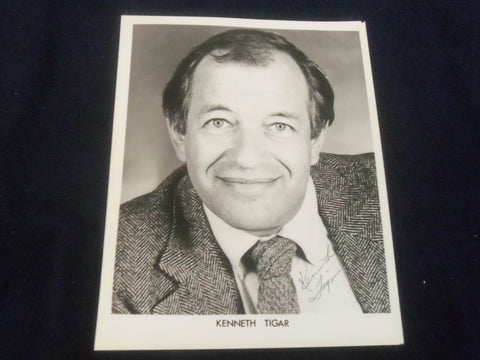 KENNETH TIGAR 8x10 AUTOGRAPHED PHOTOGRAPH