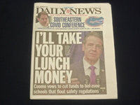 2020 OCTOBER 15 NEW YORK DAILY NEWS NEWSPAPER - CUOMO TO CUT SCHOLL LUNCH FUNDS