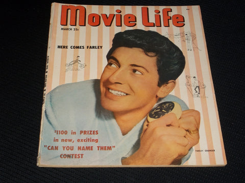 1951 MARCH MOVIE LIFE MAGAZINE - FARLEY GRANGER FRONT COVER - E 1377