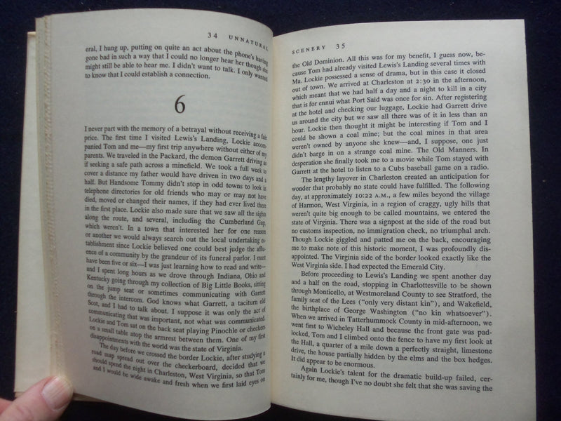 1979 UNNATURAL SCENERY HARDCOVER BOOK - INSCRIBED BY VINCENT CANBY- KD 8387