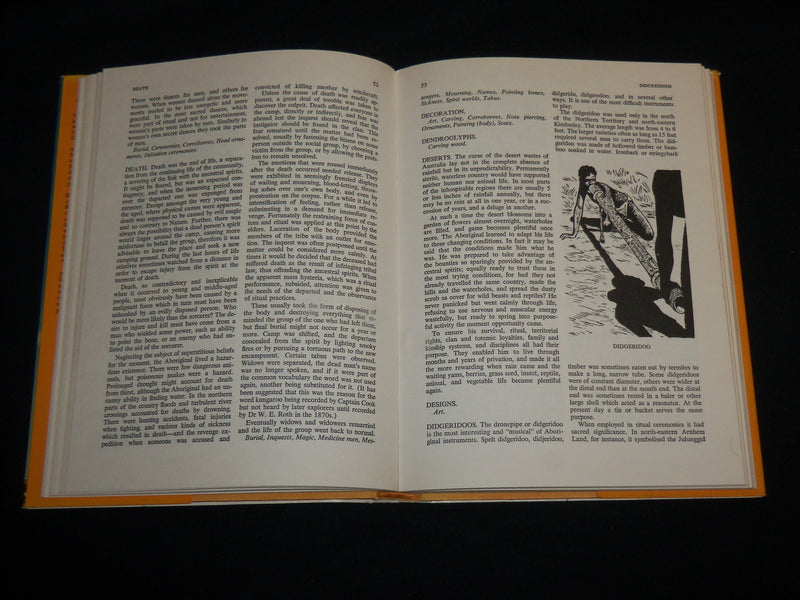 1974 AN ILLUSTRATED ENCYCLOPEDIA OF ABORIGINAL HARDCOVER BOOK - KD 7157