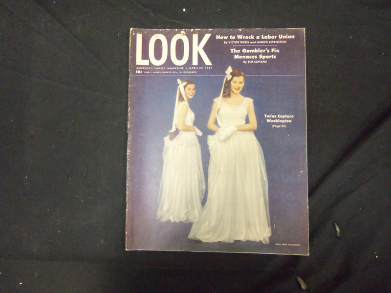 1947 APRIL 29 LOOK MAGAZINE - BAKER TWINS CAPTURE WASHINGTON - ST 2805