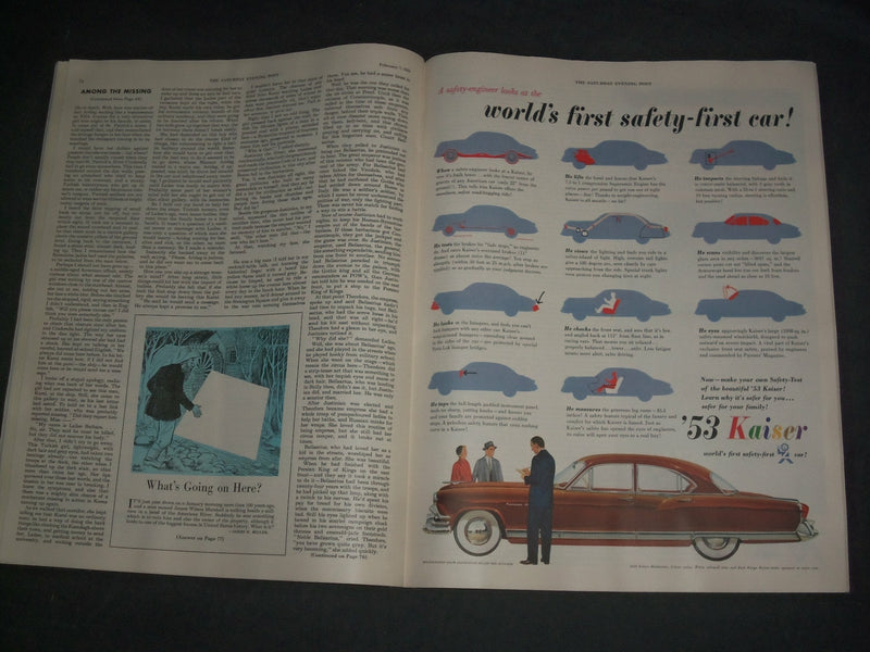 1953 FEBRUARY 7 THE SATURDAY EVENING POST MAGAZINE - ILLUSTRATED COVER- SP 2479Q