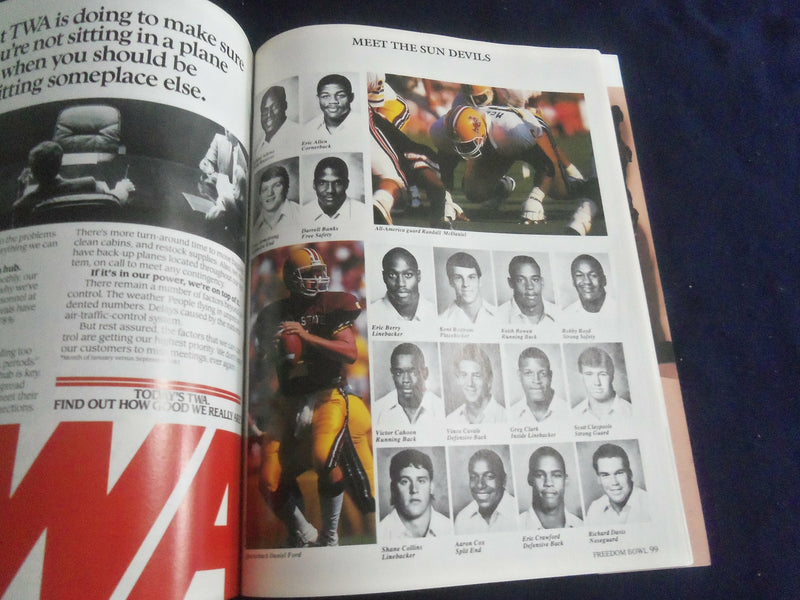1987 DEC 30 FREEDOM BOWL PROGRAM - AIR FORCE VS ARIZONA STATE UNIV - ST 4027K