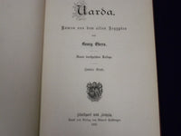 1881 UARDA ROMAN BY GEORG EBERS GERMAN BOOK LOT OF 3 - KD 2194