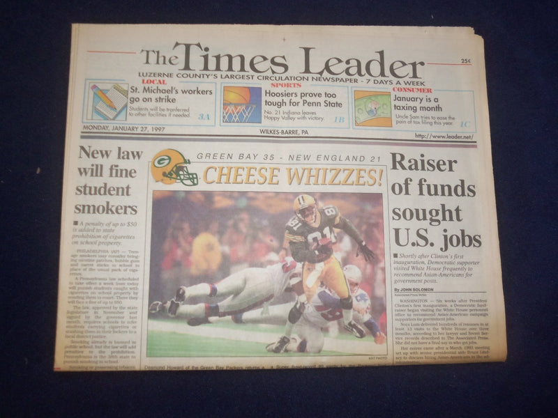 1997 JAN 27 WILKES-BARRE TIMES LEADER -NEW LAW WIL FINE STUDENT SMOKERS- NP 8176