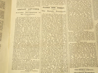 1875 APRIL 1 NEW YORK SPECTATOR NEWSPAPER - EAST RIVER BRIDGE - NP 8962
