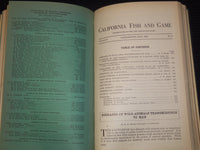 1930-1939 CALIFORNIA FISH AND GAME MAGAZINE BOUND VOLUME LOT OF 10 `- KD 10C