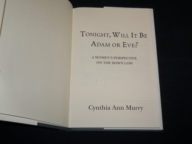 2007 TONIGHT WILL IT BE ADAM OR EVE? BOOK LOT OF 2 - CYNTHIA MURRY - KD 7110
