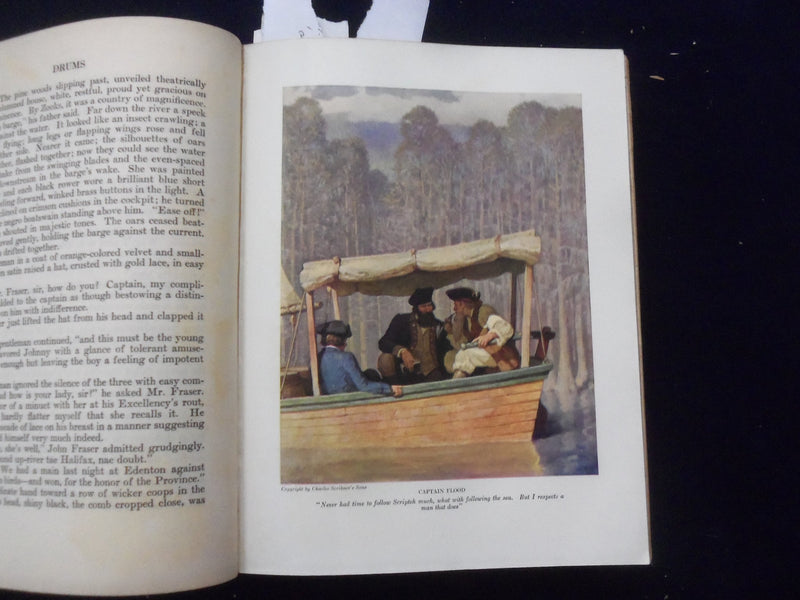 1928 DRUMS HARDCOVER BOOK BY JAMES BOYD, PICTURES BY N.C. WYETH - KD 8358