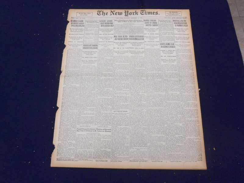 1920 DECEMBER 11 NEW YORK TIMES - MARBLE DEALERS AIDED BY UNIONS - NT 8481
