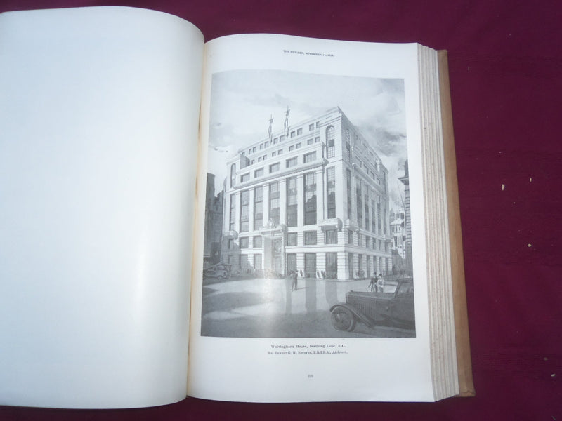 1929 JAN-DEC THE BUILDER U. K. MAGAZINE BOUND VOLUMES - 2 VOLS - FOLD OUTS- C 63