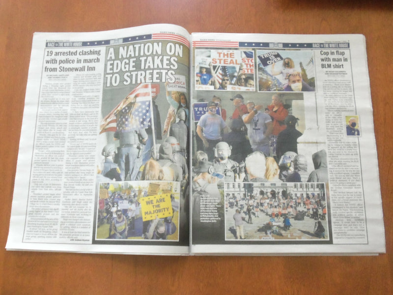 2020 NOVEMBER 7 NEW YORK DAILY NEWS NEWSPAPER-WAITING FOR PA, GA, NV VOTE COUNTS