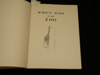 1933 WHO'S WHO IN THE ZOO HARDCOVER BOOK BY MORTON & ALDIN - KD 2767L