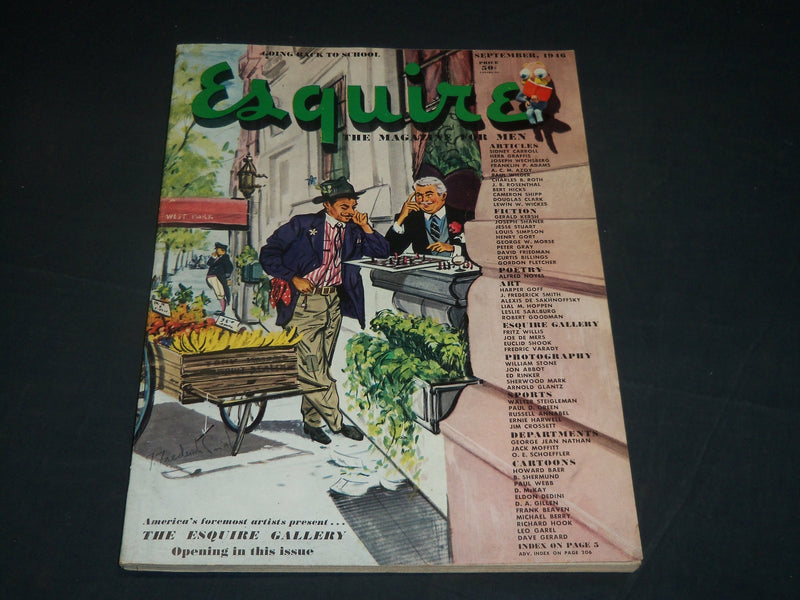 1946 SEPTEMBER ESQUIRE MAGAZINE - ILLUSTRATIONS- NICE COVER & ADS - ST 5734