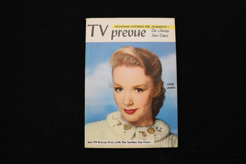 1958 FEBRUARY 23 TV PREVUE MAGAZINE - PIPER LAURIE COVER - E 26402