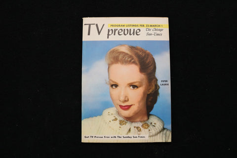 1958 FEBRUARY 23 TV PREVUE MAGAZINE - PIPER LAURIE COVER - E 26402