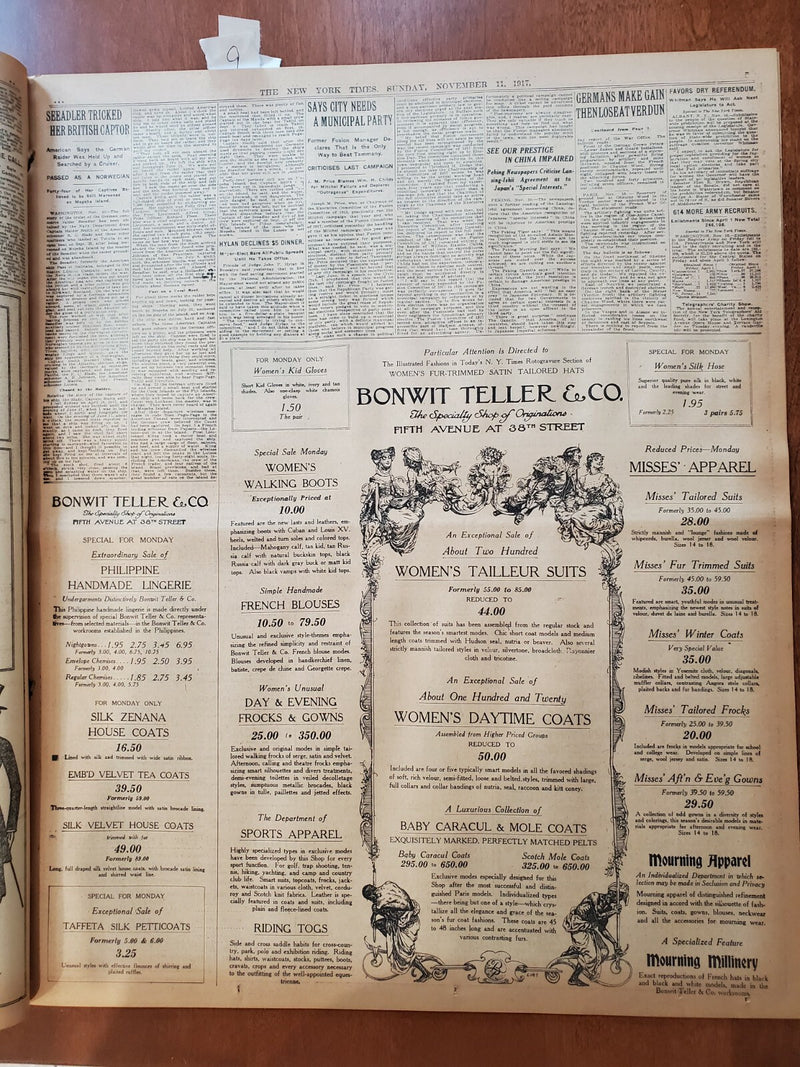 1917 NOVEMBER 11 NEW YORK TIMES - KERENSKY GAINING SUPPORT IN RUSSIA - NT 8066
