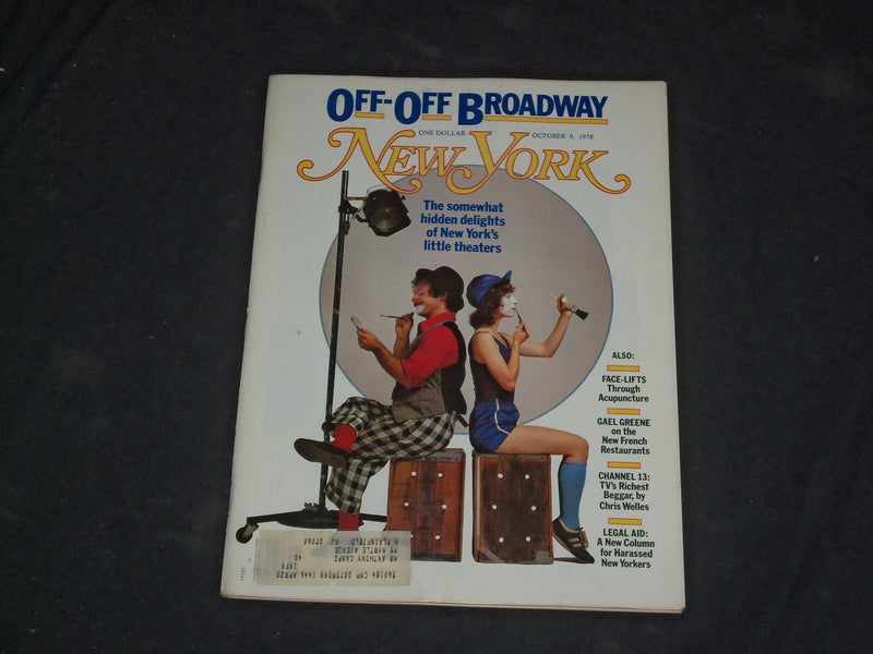 1978 OCTOBER 9 NEW YORK MAGAZINE - OFF-OFF BROADWAY COVER - CW 747