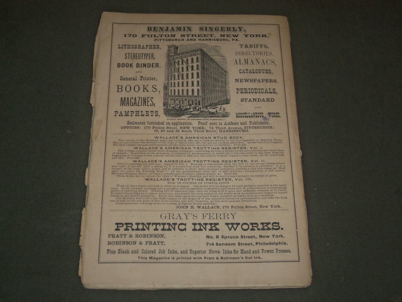 1875 DECEMBER WALLACE'S MONTHLY MAGAZINE - VOLUME 1 NO. 3 - ST 4445