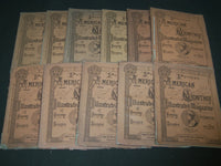 1877 POTTER'S AMERICAN MONTHLY ILLUSTRATED MAGAZINE LOT OF 11 ISSUES - WR 188