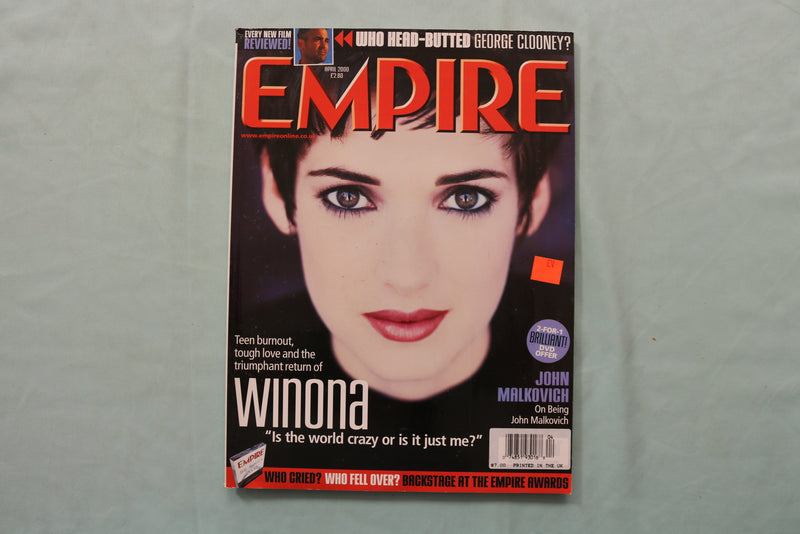 2000 APRIL EMPIRE MAGAZINE - WYNONA RYDER COVER - E 19645
