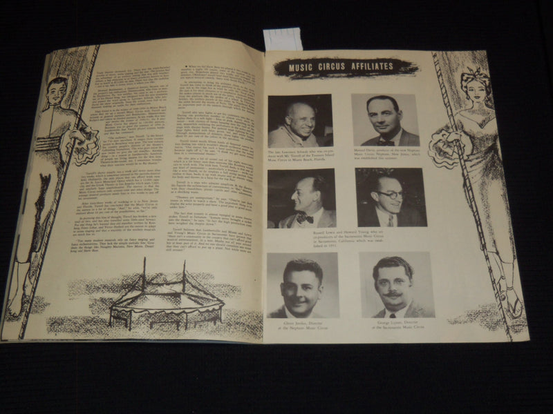 1952ST. JOHN TERRELL'S MUSIC CIRCUS BOOK - LAMBERTVILLE NEW JERSEY - J 7350