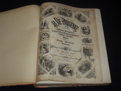 1897 JANUARY-DECEMBER LA VIE PARISIENNE FRENCH MAGAZINE BOUND VOLUME - KD 3806L