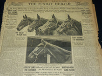 1911 THE BOSTON HERALD SUNDAY SPORTING SECTIONS LOT OF 11 - NICE PHOTOS - UP 97