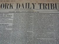 1849 SEPTEMBER NEW YORK DAILY TRIBUNE NEWSPAPER LOT OF 24 - GOLD RUSH - NP 5839H