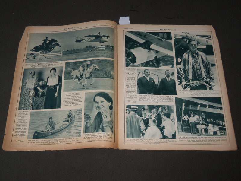 1931 AUGUST 15 MID-WEEK PICTORIAL MAGAZINE SECTION - MR & MRS. LINDBERGH- J 3249
