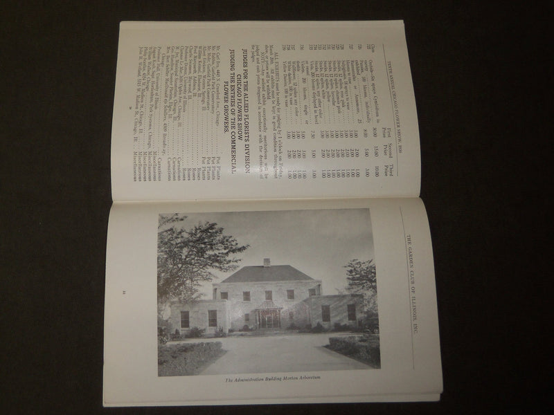 1936 CHICAGO FLOWER SHOW 10TH ANNUAL PROGRAM - GARDEN CLUB OF ILLINOIS - J 3489