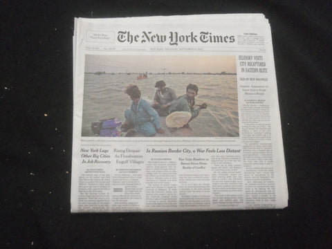 2022 SEP 15 NEW YORK TIMES - ZELENSKY VISITS CITY RECAPTURED IN EASTERN BLITZ