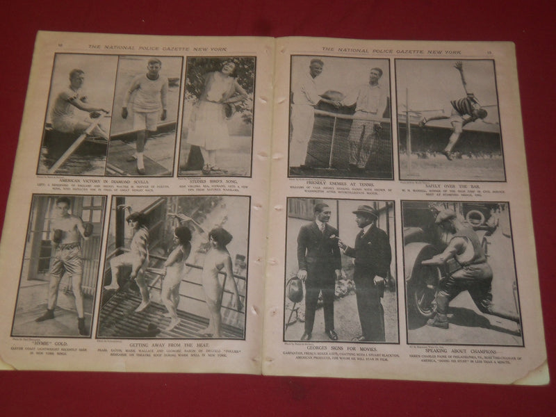 1922 AUGUST 12 THE NATIONAL POLICE GAZETTE MAGAZINE - KEN WILLIAMS - B 5751